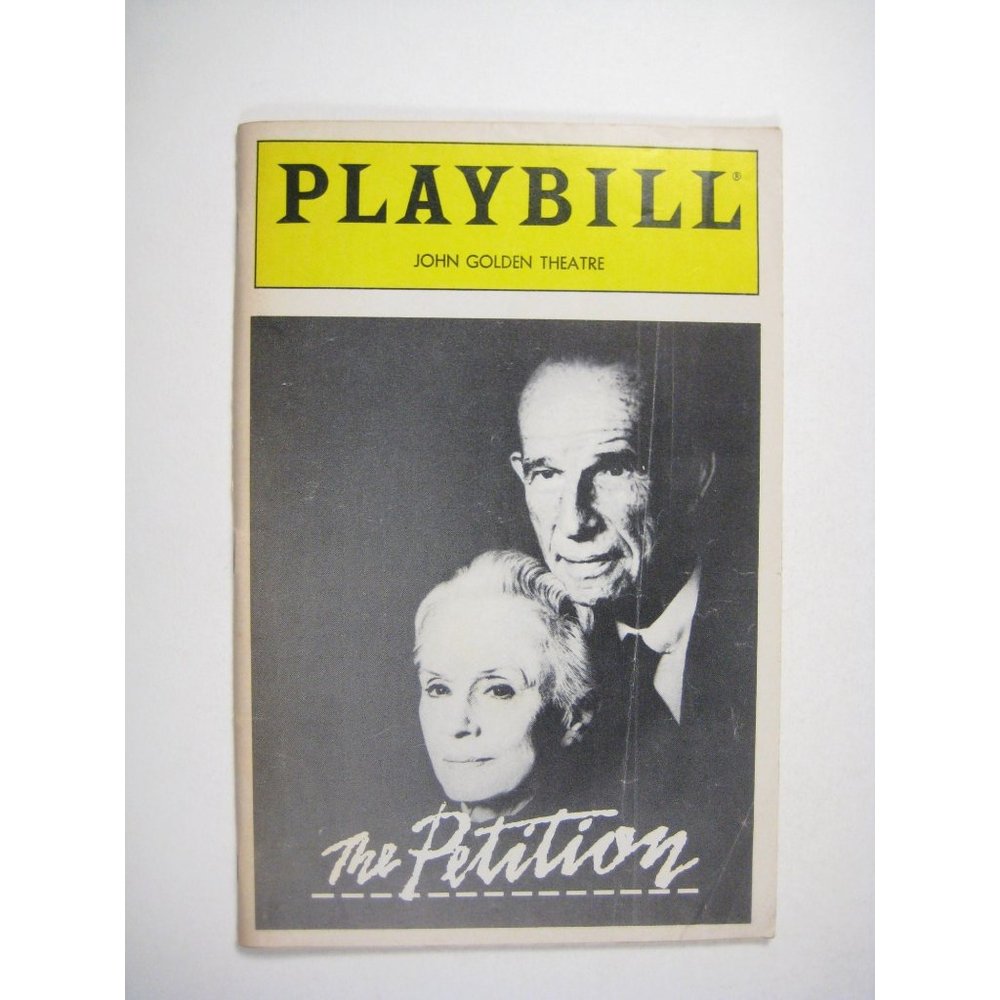 Jessica Tandy Hume Cronyn The Petition Broadway Playbill April 1986